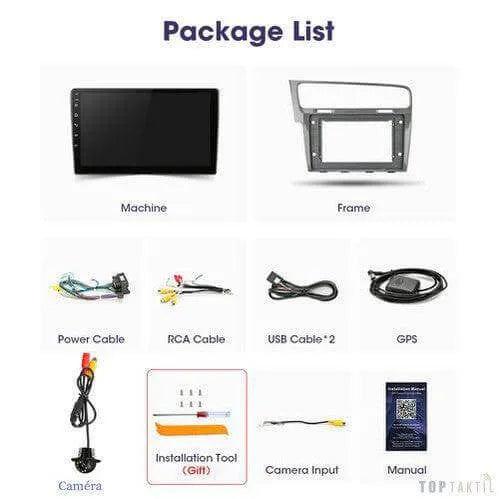 Poste Android13//4G-64// Golf 7 2014-2018 | Autoradio | Android 14 | Écran Tactile | CarPlay | Bluetooth | GPS