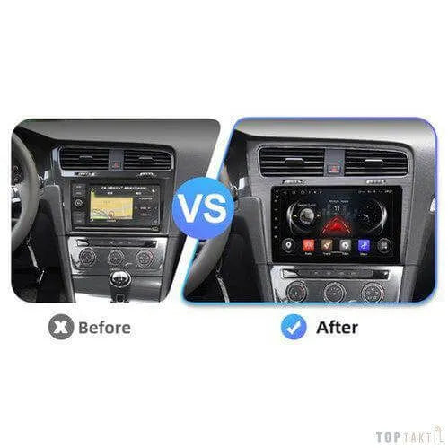 Poste Android13//4G-64// Golf 7 2014-2018 | Autoradio | Android 14 | Écran Tactile | CarPlay | Bluetooth | GPS