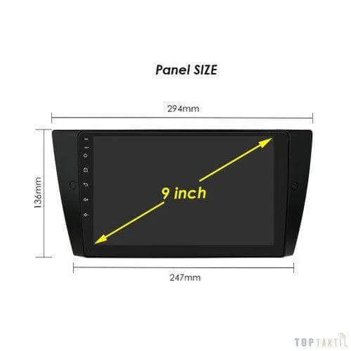 Poste Android13//4G-64//Bmw Série 3: E90,E91,318I,320I // 2005-2013 | Autoradio | Android 14 | Écran Tactile | CarPlay | Bluetooth | GPS