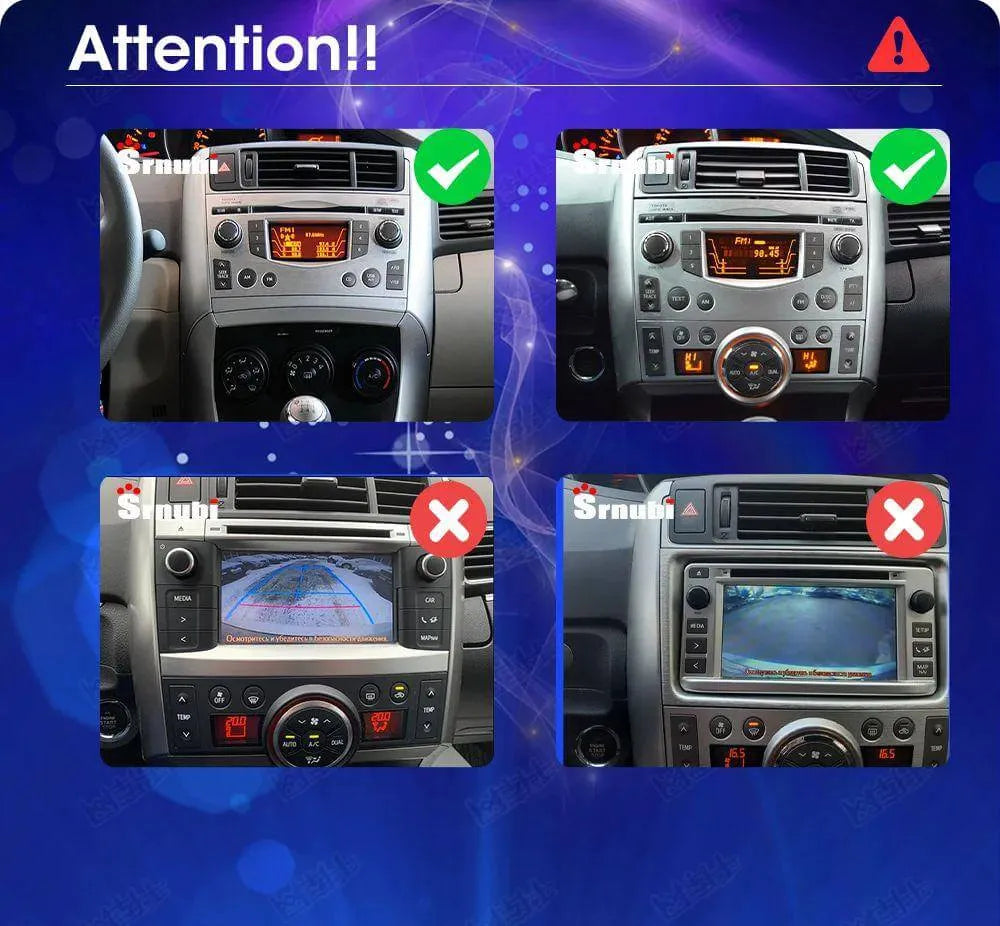 Poste Android 14 - 4G+64G - Toyota Verso 2009-2018 - Caméra Hd 1080P | Autoradio | Écran Tactile | CarPlay | Bluetooth | GPS