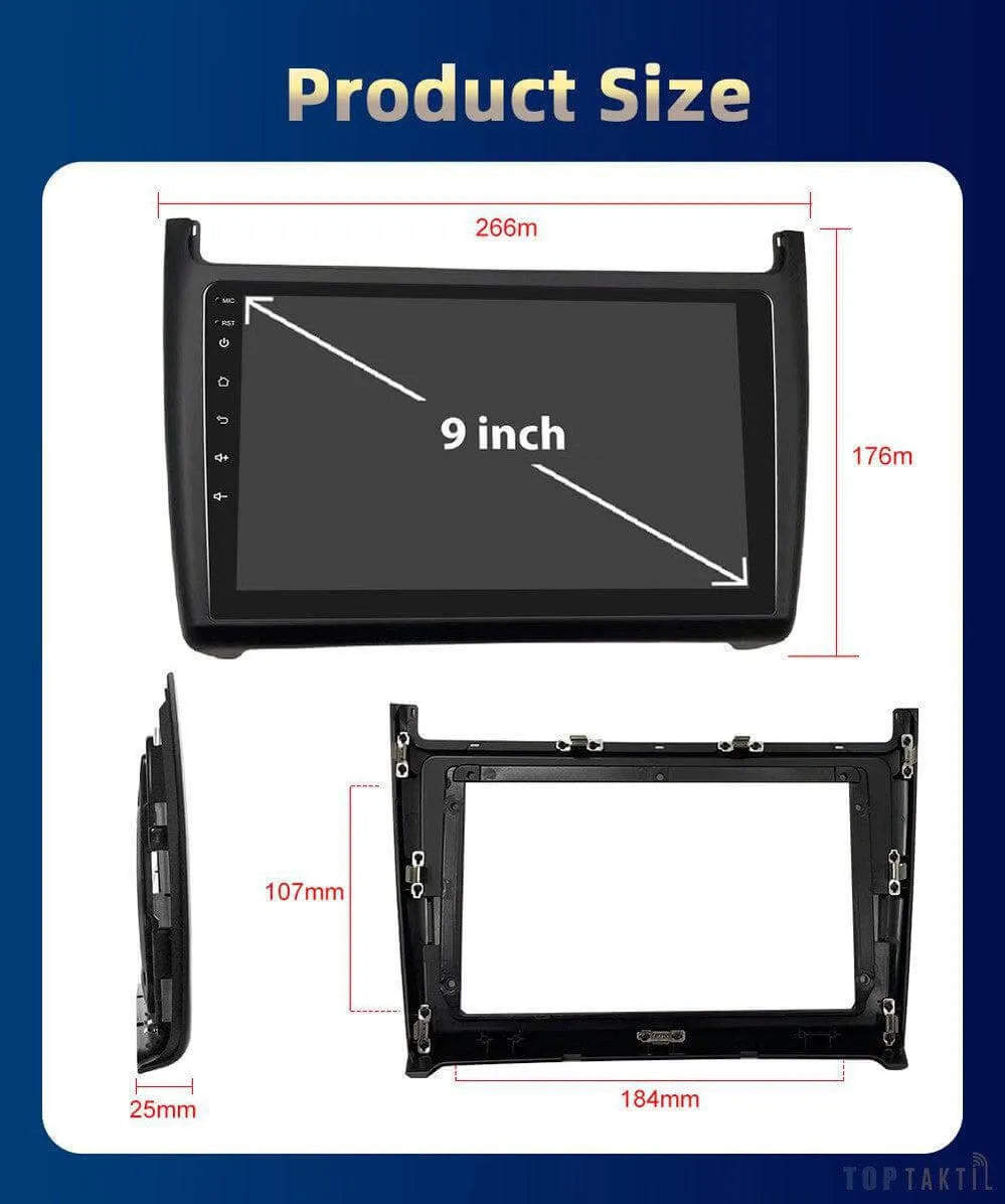 Poste Autoradio Android 13//4G-64G-Volkswagen Polo 2008-2016 | Android 14 | Écran Tactile | CarPlay | Bluetooth | GPS