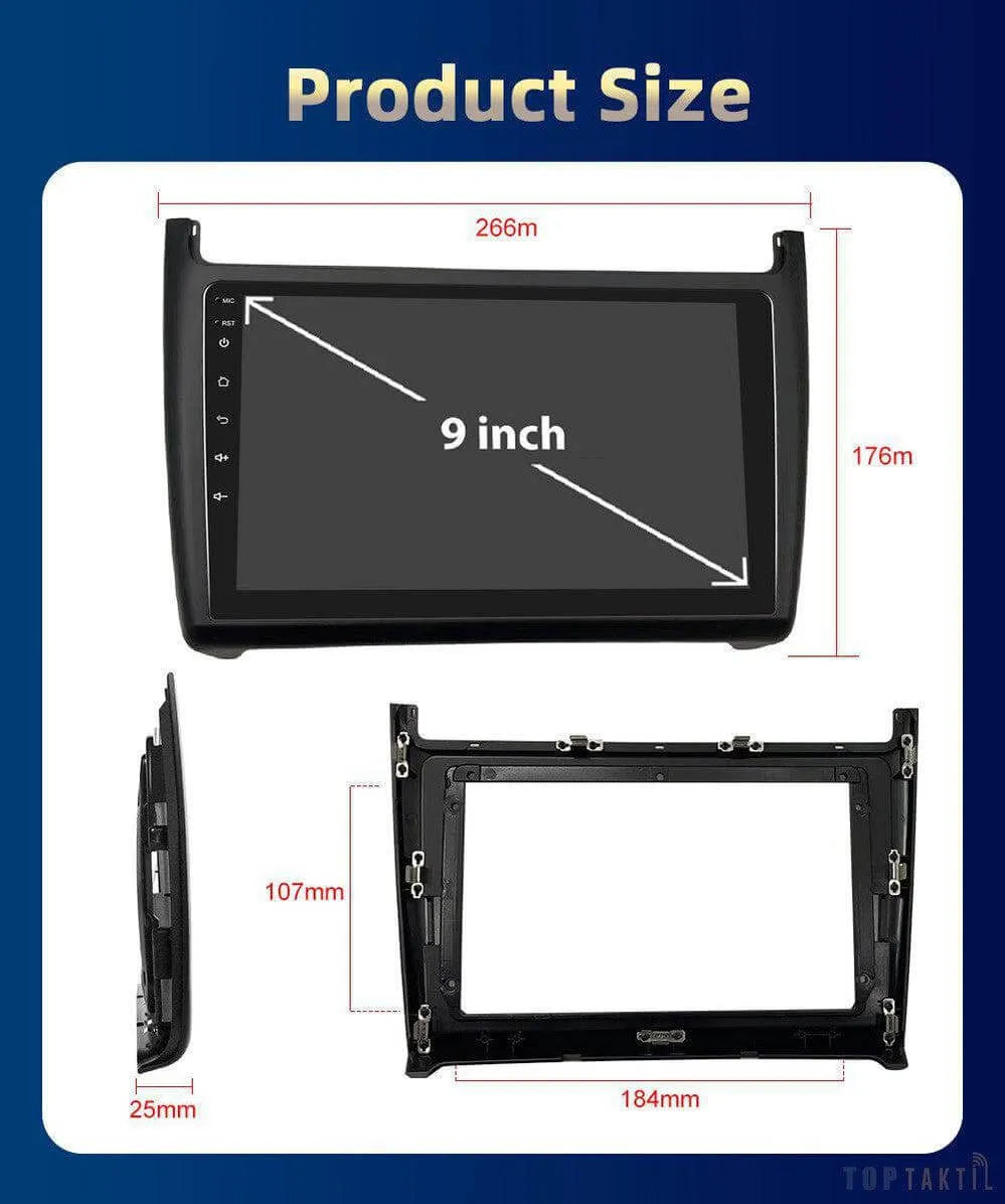 Poste Autoradio Android 13//4G-64G-Volkswagen Polo 2008-2016 | Android 14 | Écran Tactile | CarPlay | Bluetooth | GPS