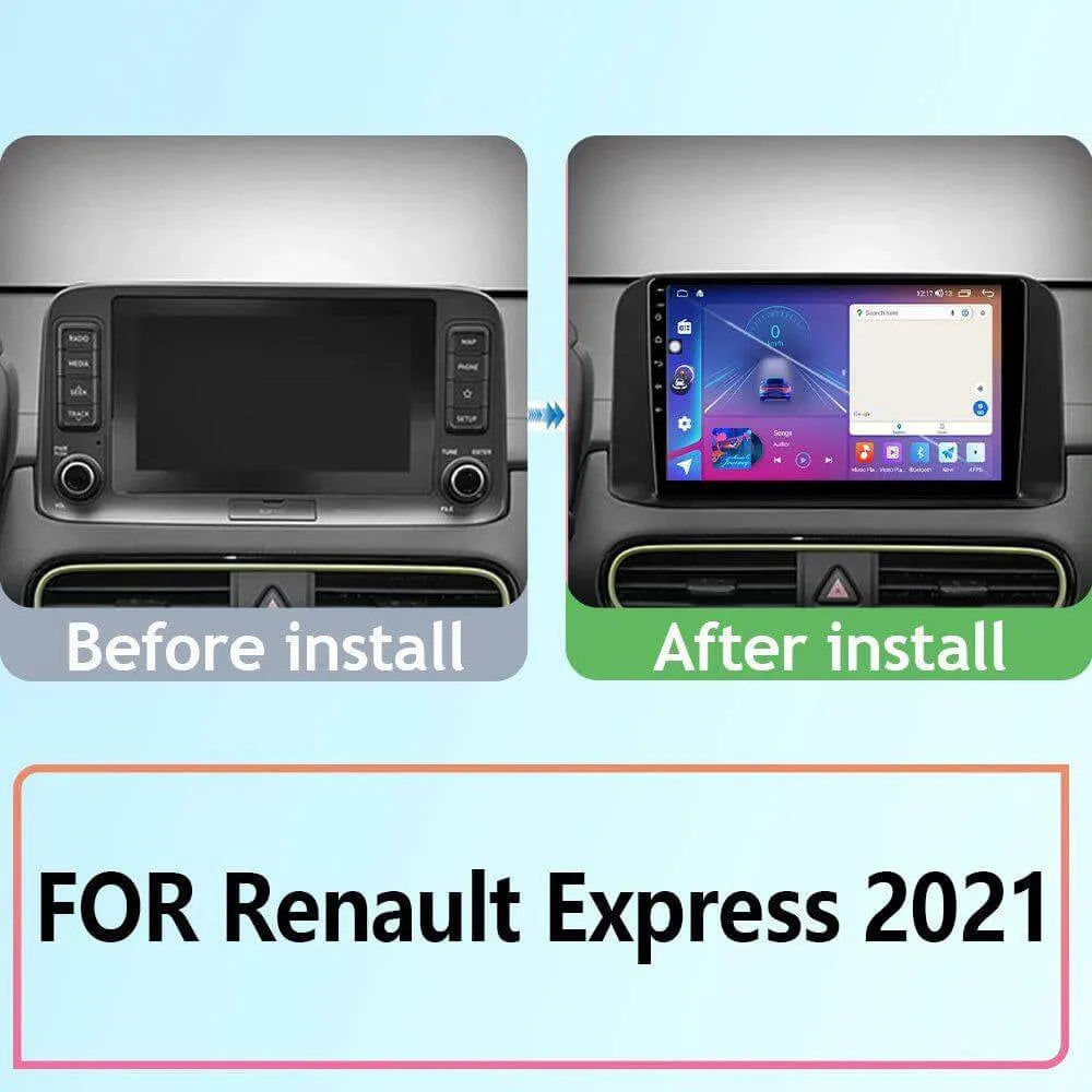 Poste Radio Android 13 Renault Express: 6G/128-Carplay | Autoradio | Android 14 | Écran Tactile | Bluetooth | GPS