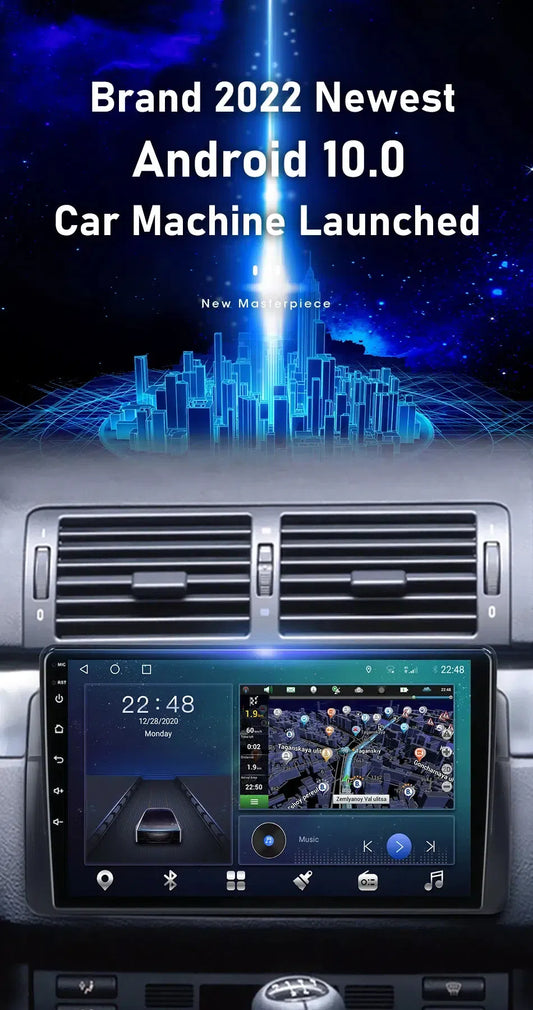 Poste Android 13//4G-64//Bmw E46 | Autoradio | Android 14 | Écran Tactile | CarPlay | Bluetooth | GPS