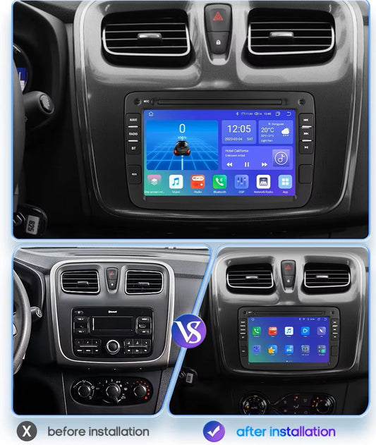 Dacia Universal | Android 13 Autoradio | Apple CarPlay | Android Auto