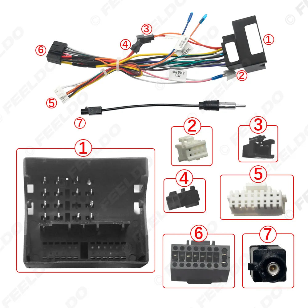 Kit De Harnais De Câblage Autoradio Android - Volkswagen Golf, Passat, Skoda Superb, Et Plus Encore" | Android 14 | Écran Tactile | CarPlay | Bluetooth | GPS