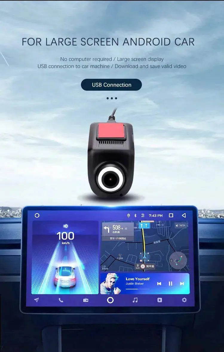 Caméra Dvr Adas Hd 1080P Auto Enregistrement