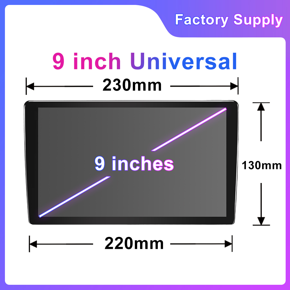 Universal | Écran de 9 pouces | Android 13 Autoradio | Apple CarPlay | Android Auto