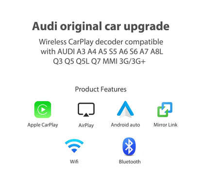 Apple CarPlay sans fil | Rétrofit pour Audi | Android Auto | Décodeur | Intégration