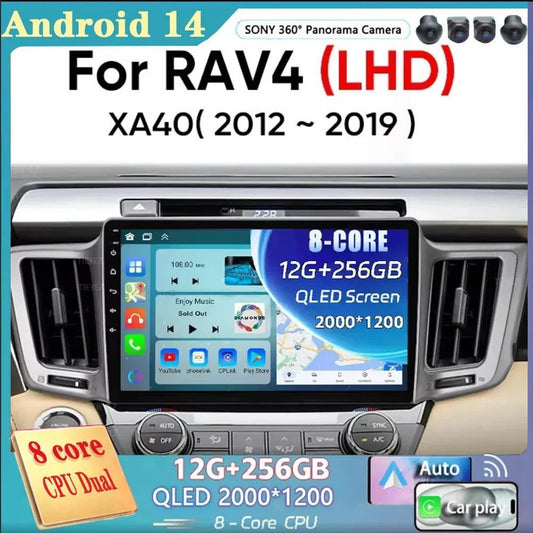 Poste Android13//4G-64//Toyota Rav4 2012-2018 | Autoradio | Android 14 | Écran Tactile | CarPlay | Bluetooth | GPS
