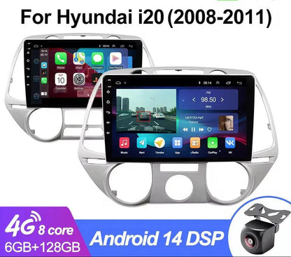 Poste Autoradio Android 13//4G-64G-Hyundai I20 2008 | Android 14 | Écran Tactile | CarPlay | Bluetooth | GPS
