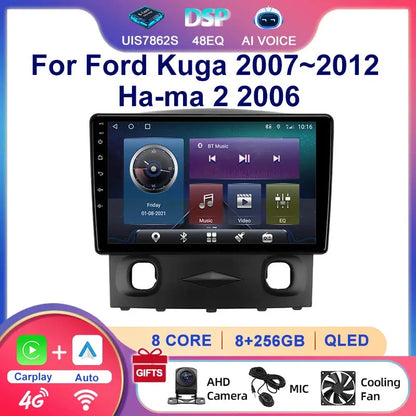 Autoradio Ford Kuga 2007_2012 -4G_64 - Android 14 - Camera Hd 1080P | Écran Tactile | CarPlay | Bluetooth | GPS