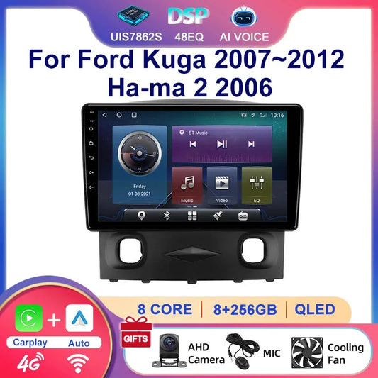Autoradio Ford Kuga 2007_2012 -4G_64 - Android 14 - Camera Hd 1080P | Écran Tactile | CarPlay | Bluetooth | GPS