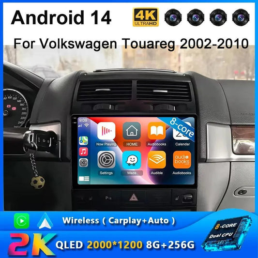 Poste Android13//4G-64//Vw Touareg 2002-2010 | Autoradio | Android 14 | Écran Tactile | CarPlay | Bluetooth | GPS