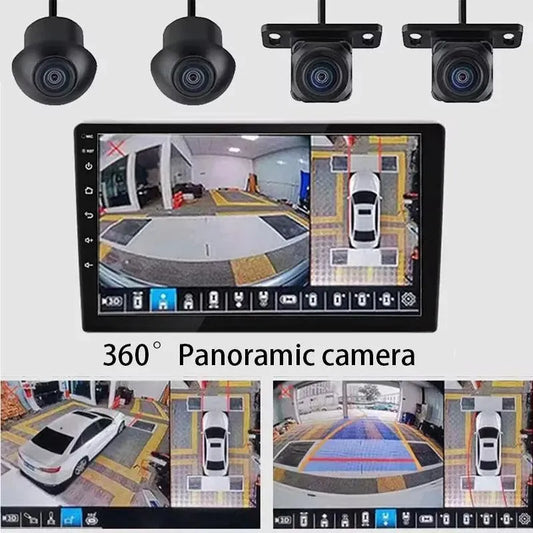 Autoradio 4*Camera Panoramique // Système 360//8G-128 Carplay | Android 14 | Écran Tactile | Bluetooth | GPS