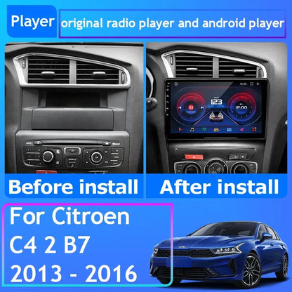 Poste Android Citroën C4 C-Triomphe 2013-2017 | Autoradio | Android 14 | Écran Tactile | CarPlay | Bluetooth | GPS