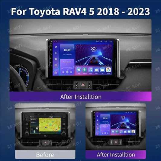 Poste Autoradio Android 14 -4G-64 -Toyota Rav4 2019 -Camera Hd 1080P | Écran Tactile | CarPlay | Bluetooth | GPS