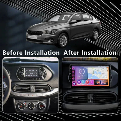 Autoradio Android 13//4G-64G Fiat Egea Tipo 2015 - 2018 | Android 14 | Écran Tactile | CarPlay | Bluetooth | GPS