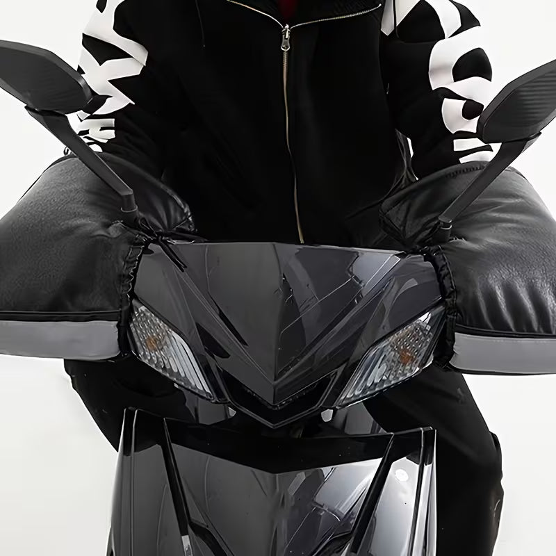 Gants de Guidon Moto & Scooter & Sania Imperméables et Coupe-Vent – Manchons Thermiques Réfléchissants pour Hiver