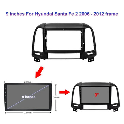 Poste Android13//4G-64//Hyundai Santa Fe 2006-2012 | Autoradio | Android 14 | Écran Tactile | CarPlay | Bluetooth | GPS