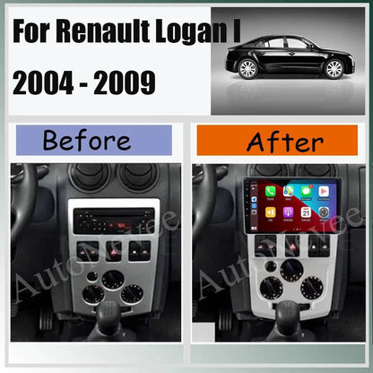 Poste Android 13//4G-64-Dacia Logan 2003-2008 | Autoradio | Android 14 | Écran Tactile | CarPlay | Bluetooth | GPS