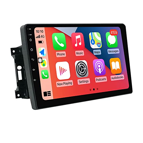 4 + 64 Go 8 cœurs Android 11 double DIN stéréo de voiture pour Jeep Wrangler/Compass/Cherokee/Dodge Ram, 10,1" IPS Touch, GPS, CarPlay et Android Auto