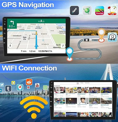 Autoradio Android 14 Ford Kuga C-Max Escape -4G_64 - Camera Hd 1080P | Écran Tactile | CarPlay | Bluetooth | GPS