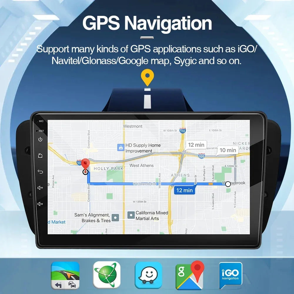 Poste Android 14//4G-64// Seat Ibiza 2009-2013/Camera Hd 1080P | Autoradio | Écran Tactile | CarPlay | Bluetooth | GPS