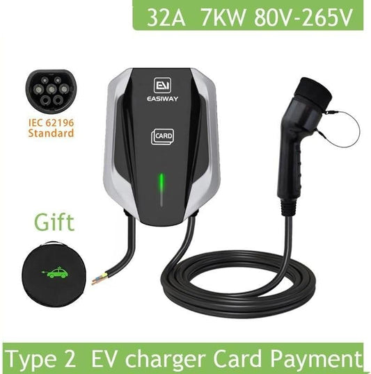 Chargeur de Voiture Électrique 7KW Type 2 - 32A