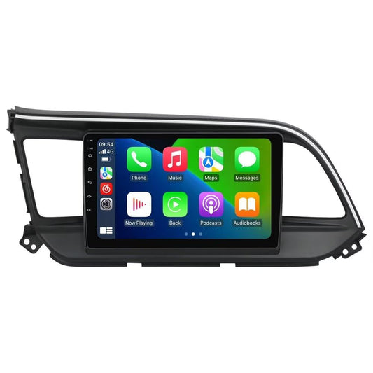 Hyundai Elantra 2019-2020 : radio à écran tactile IPS 9" avec GPS, 2+32 Go, CarPlay, Android Auto, SWC, vue arrière, kit de tableau de bord