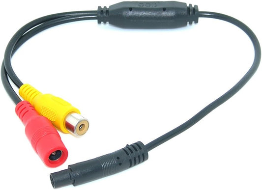 Adaptateur Auto 4 Broches Femelle vers RCA A/V – Câble Caméra de Recul