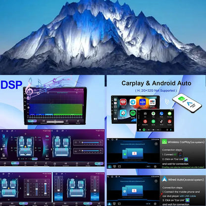 Autoradio Fiat Doblo Maxi -4G_64 - Android 14 - Camera Hd 1080P | Écran Tactile | CarPlay | Bluetooth | GPS