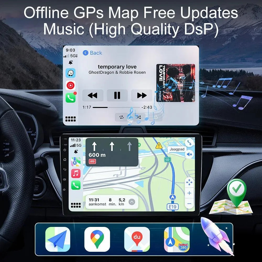 Poste Android 13//4G-64G Citroën C4, C-Triomphe, C-Quatre (2004-2009) | Autoradio | Android 14 | Écran Tactile | CarPlay | Bluetooth | GPS