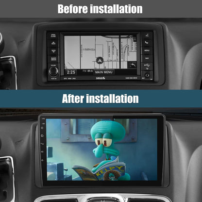 Autoradio stéréo écran tactile 9", Qualcomm 8 cœurs [4 + 64 Go] Android 13, compatible avec Dodge Grand Caravan 2008-2020 et Chrysler Town & Country 2011-2016, CarPlay et Android Auto