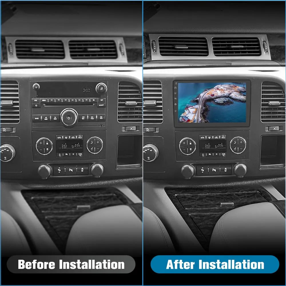 Autoradio Stéréo 2+64 Go pour Chevrolet Silverado 2007-2013, Tahoe, Equinox, GMC Sierra, Yukon - Android 13, CarPlay, Android Auto, Bluetooth, Navigation GPS
