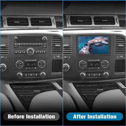 Autoradio Stéréo 2+64 Go pour Chevrolet Silverado 2007-2013, Tahoe, Equinox, GMC Sierra, Yukon - Android 13, CarPlay, Android Auto, Bluetooth, Navigation GPS
