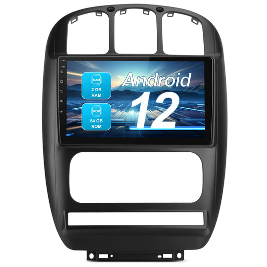 Autoradio 10,1" pour Dodge Caravan/Chrysler Town & Country (2001-2007), 2+64 Go, Android 12, CarPlay, Android Auto, Bluetooth, DSP, navigation GPS