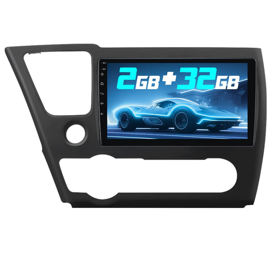Autoradio Honda Civic 2013-2015 Android 12 : écran tactile, CarPlay, Android Auto, GPS, commande de direction, 2G+32G, radio multimédia, miroir d'écran.