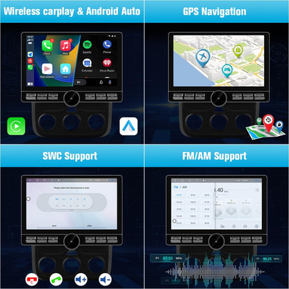 Autoradio Android pour Dodge Ram 2013-2019 : écran 10,6", 4G+64G Qualcomm 6215, Carplay/Android Auto, BT/WiFi/GPS/AM/FM/SWC/4G (SIM non inclus), AUTO AC