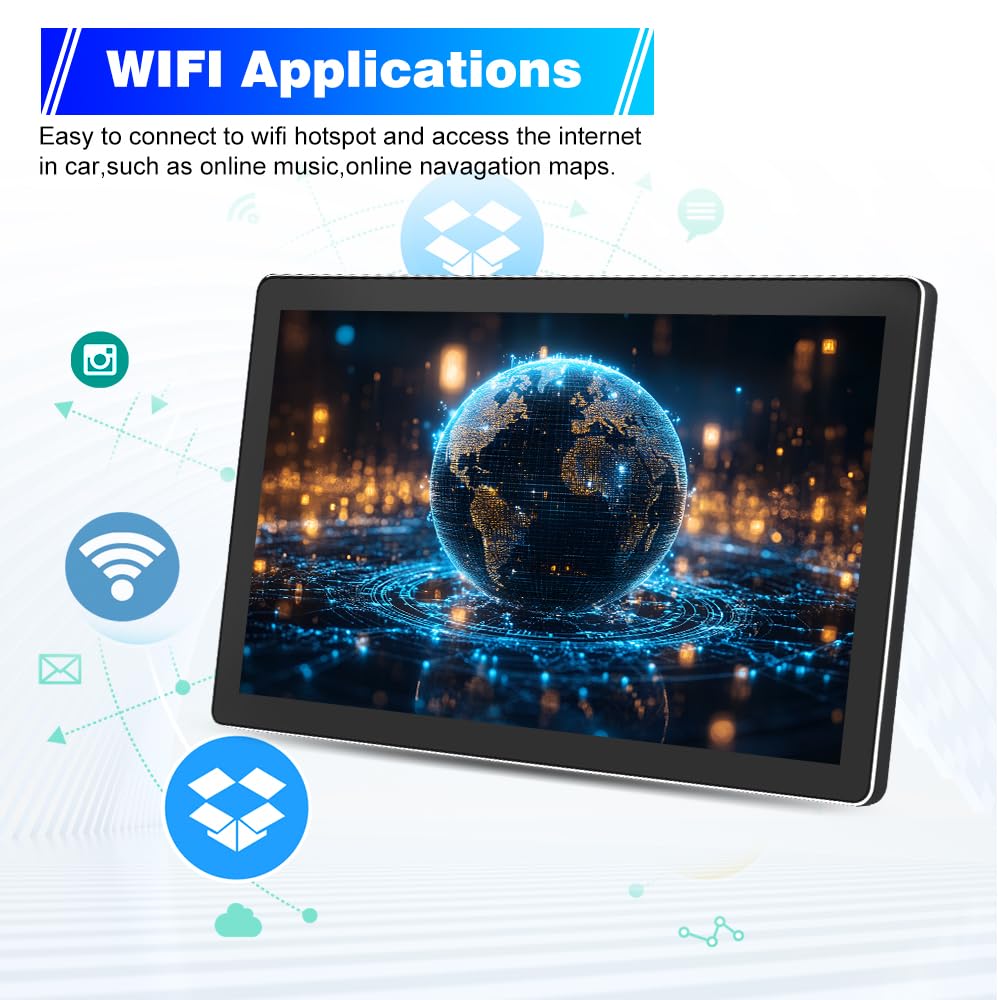 Autoradio stéréo 13,1" [6G + 128G] pour Chevrolet Silverado/GMC Sierra 2014-2018, GPS, WiFi, SWC, CarPlay sans fil, Android Auto