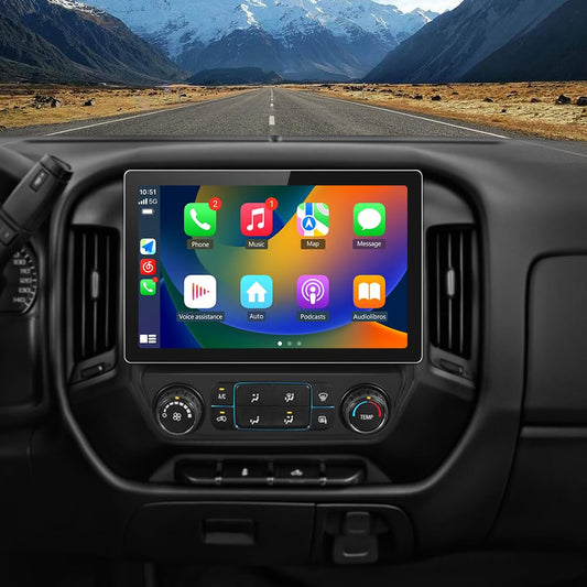 Autoradio stéréo 13,1", 4 Go de RAM, 64 Go de ROM, CarPlay et Android Auto pour Chevrolet Silverado/GMC Sierra 2014-2018