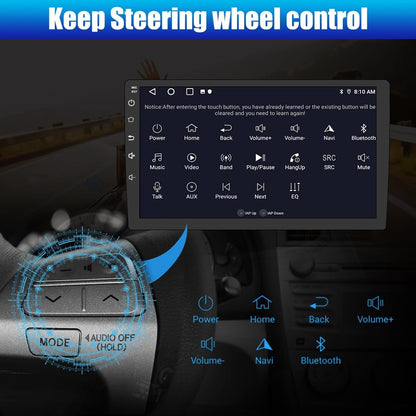 Autoradio Android 13 pour Toyota Camry 2006-2011, CarPlay sans fil/Android Auto, 2G+64G, SWC, WiFi, GPS, DSP, BT, FM, caméra de recul