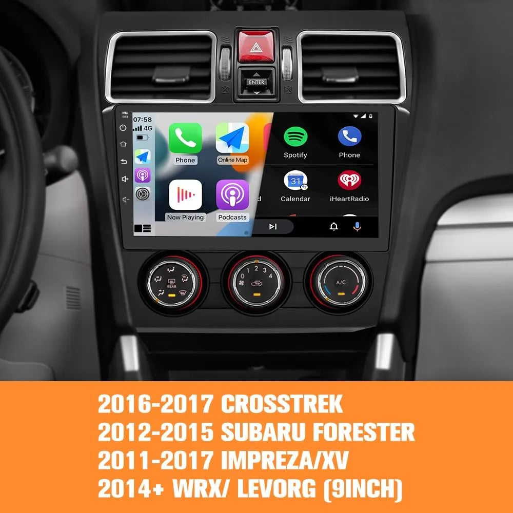Autoradio 9" Android 13 pour Subaru Forester/WRX/Impreza 2015-2018, compatible Harman Kardon, 2G+32G, Carplay/Android Auto, SWC, GPS, WiFi, BT, FM/AM, DSP