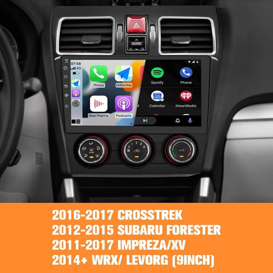 Autoradio 9" Android 13 pour Subaru Forester/WRX/Impreza 2015-2018, compatible Harman Kardon, 2G+32G, Carplay/Android Auto, SWC, GPS, WiFi, BT, FM/AM, DSP