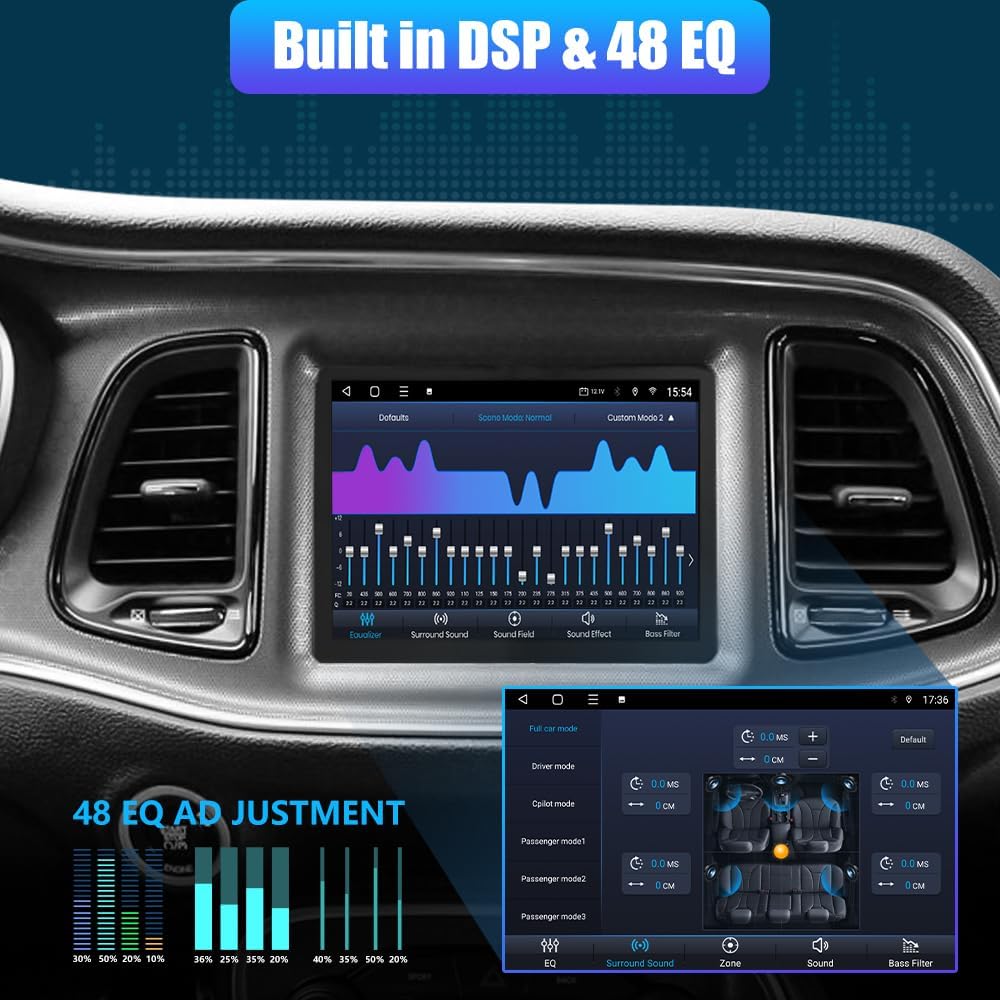[4+64 Go] Autoradio Android 13 pour Dodge Charger/Challenger 2015-2019, radio à écran tactile avec CarPlay, Android Auto, Bluetooth, WiFi
