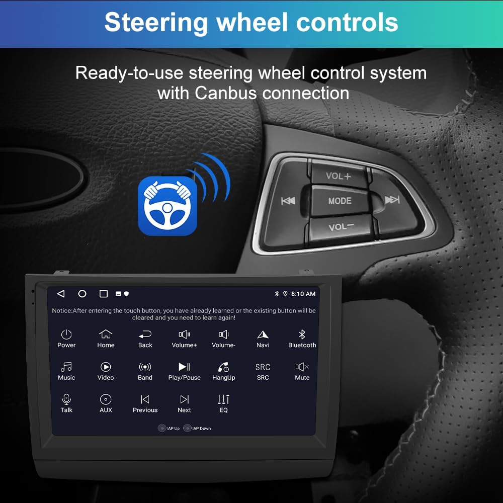 [2+32G] Autoradio Android 12 pour Toyota Prius 2003-2009, radio Bluetooth à écran tactile 9" avec CarPlay sans fil, Android Auto, WiFi, GPS et caméra de recul