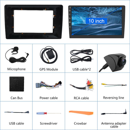Autoradio stéréo [2 Go + 64 Go] pour Dodge Ram 1500/2500/3500 (2009-2012) et Jeep Wrangler JK (2007-2018) avec intégration CarPlay et Android Auto
