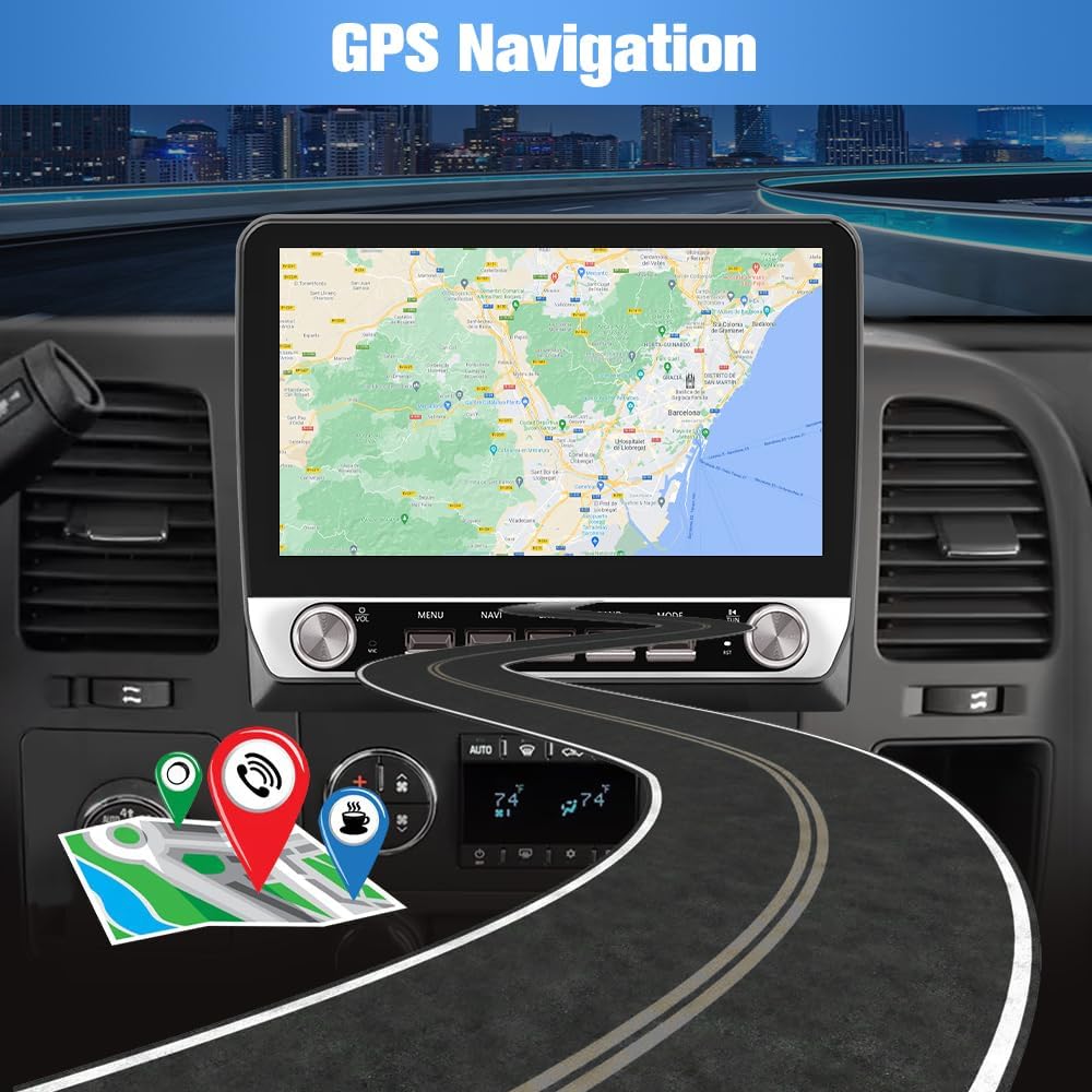 Autoradio Stéréo Android 13 [2GB+64GB] pour Chevrolet Silverado 2007-2013, Tahoe, Equinox, GMC Sierra, Yukon avec CarPlay et Android Auto sans fil.
