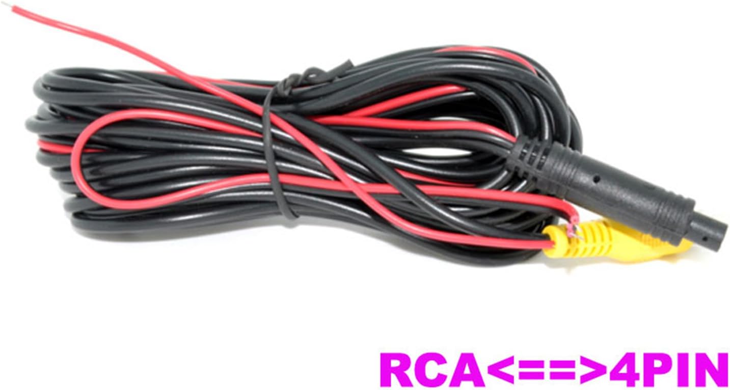 Câble Vidéo Auto RCA vers 4 Broches – Câble Caméra de Recul Voiture / Moniteur / DVD