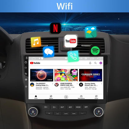 Autoradio stéréo 10" Android 12 avec écran tactile, CarPlay et Android Auto pour Honda Accord 7e génération (2003-2007)